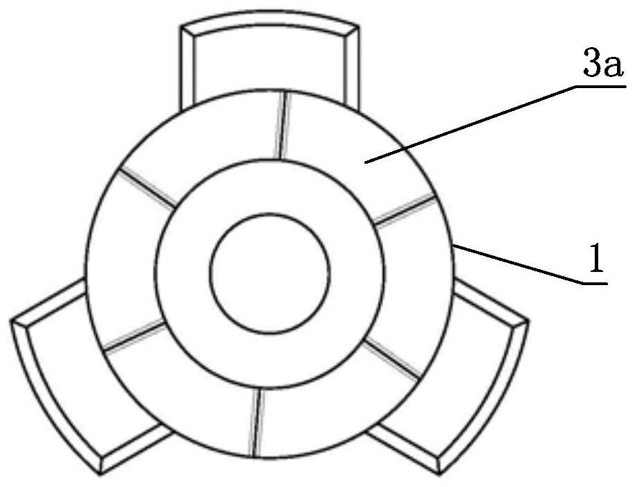 A coaxial vibration gear used in the vibrating drug delivery unit of the storage type powder mist drug delivery device