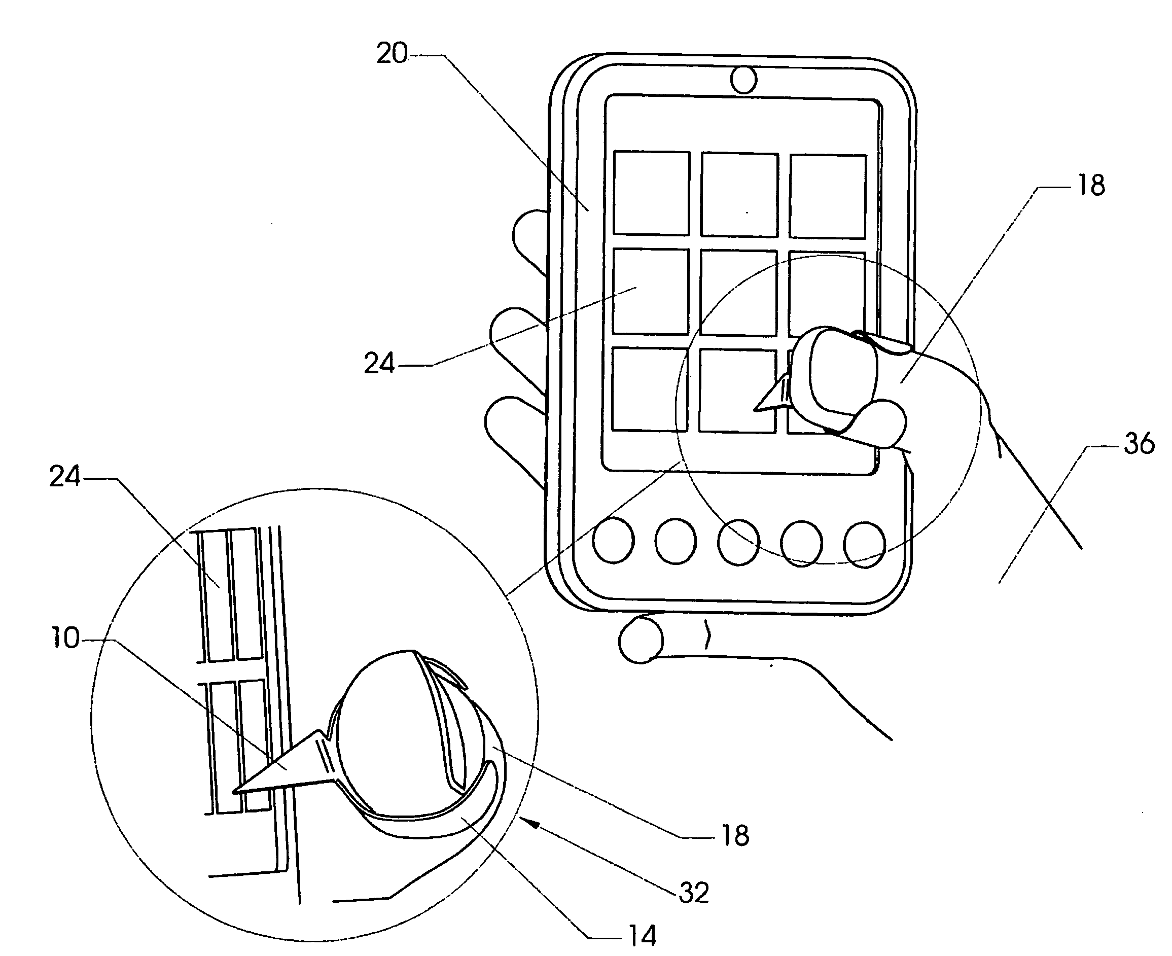 Stylus for a touch-screen device