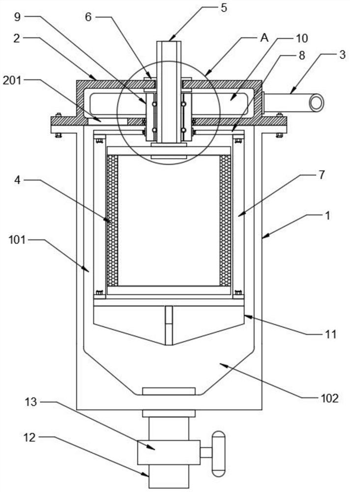 Self-cleaning geothermal heating filtering device