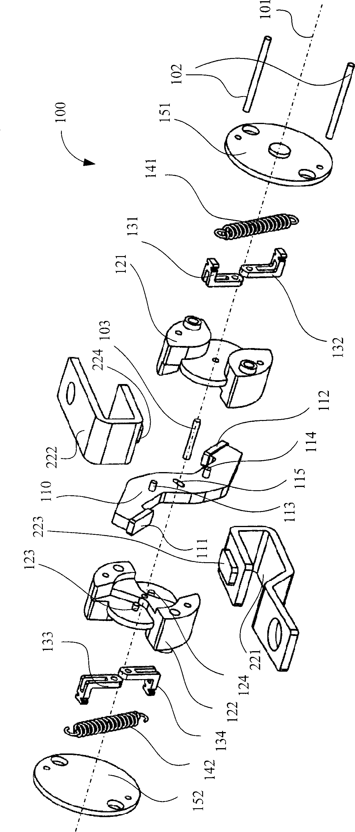 Rotating contact terminal component