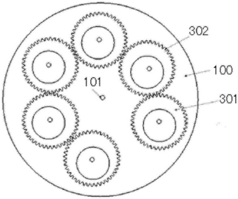 Planetary rotary tray device