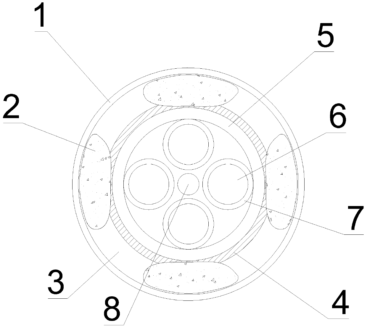 Sheath fire-resistant wire and cable