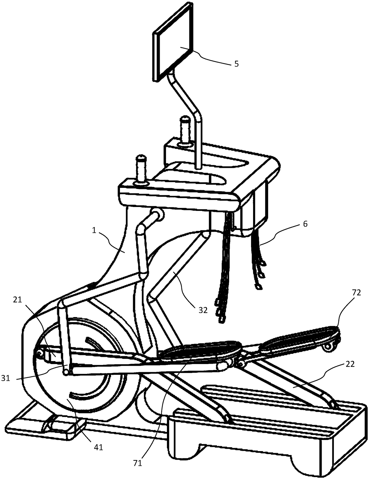 Electromyography feedback and electrical stimulation assistance-type lower limb rehabilitation training apparatus