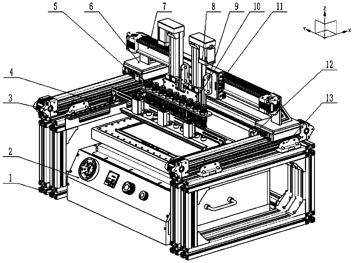 A glass substrate oca glue cleaning device