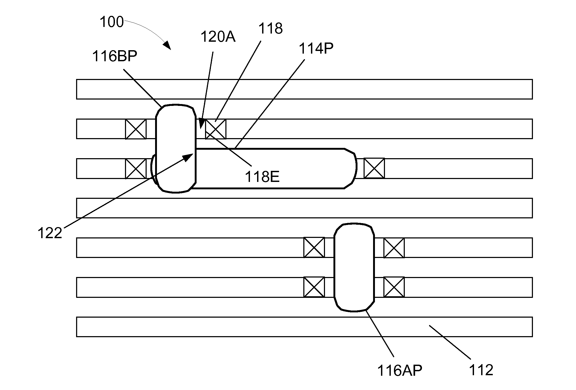 Methods of patterning line-type features using a multiple patterning process that enables the use of tighter contact enclosure spacing rules