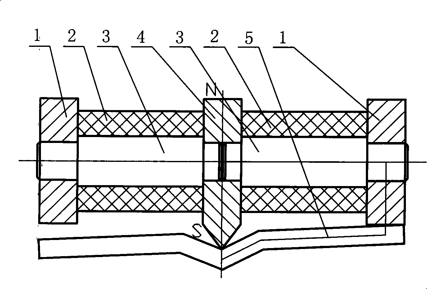 Unipolar permenant-magnet excitation bi-stable electromagnetic system of relay