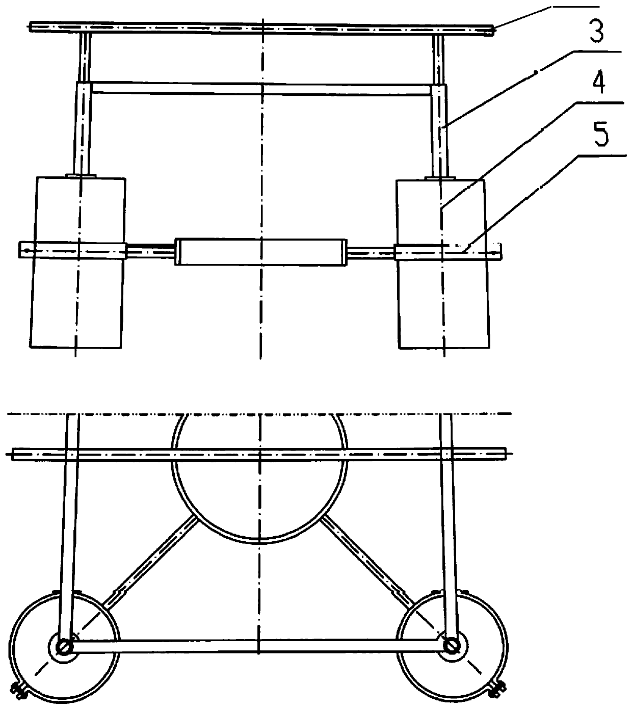 Solar sludge plowing movable aeration device