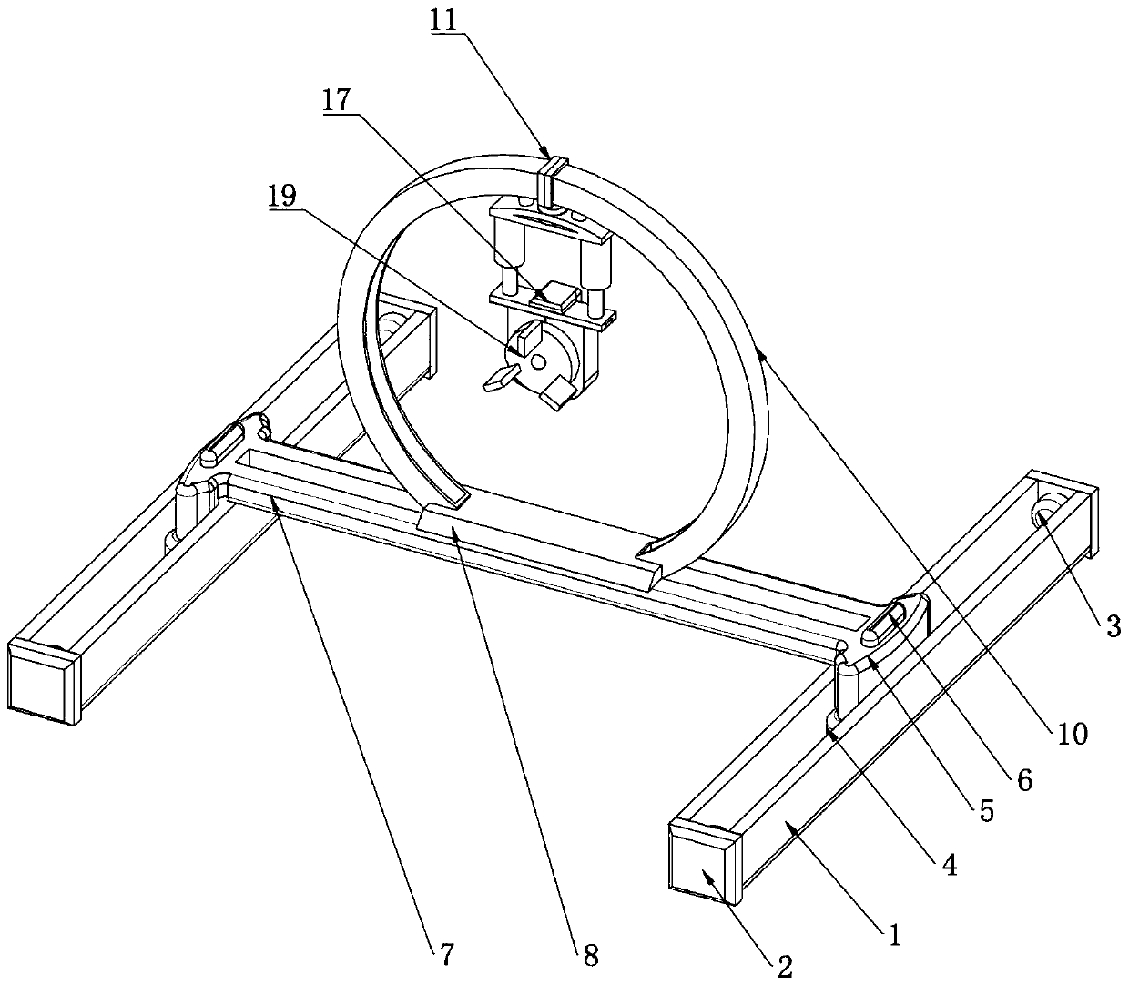 A device for detecting the flexibility of a robot arm