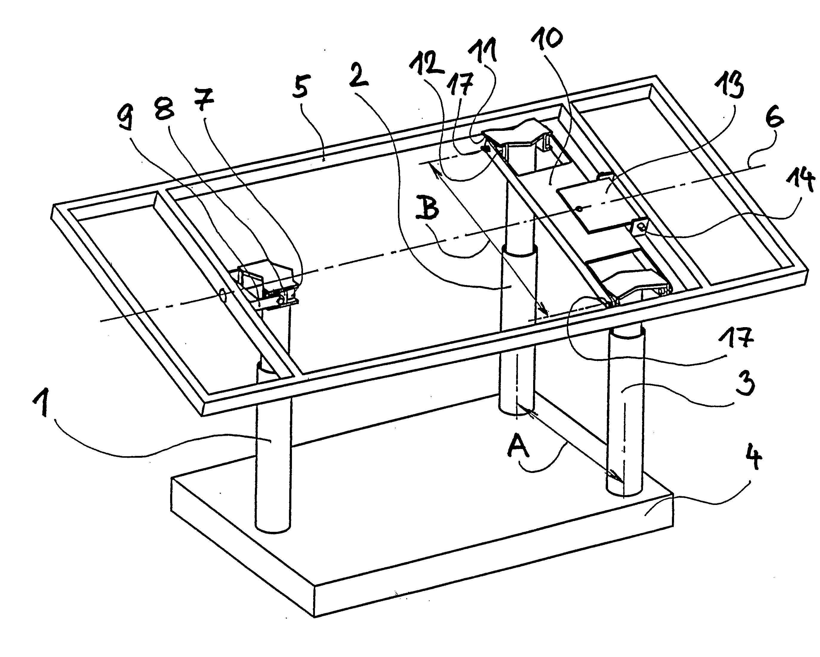 Positioning mechanism of a bed