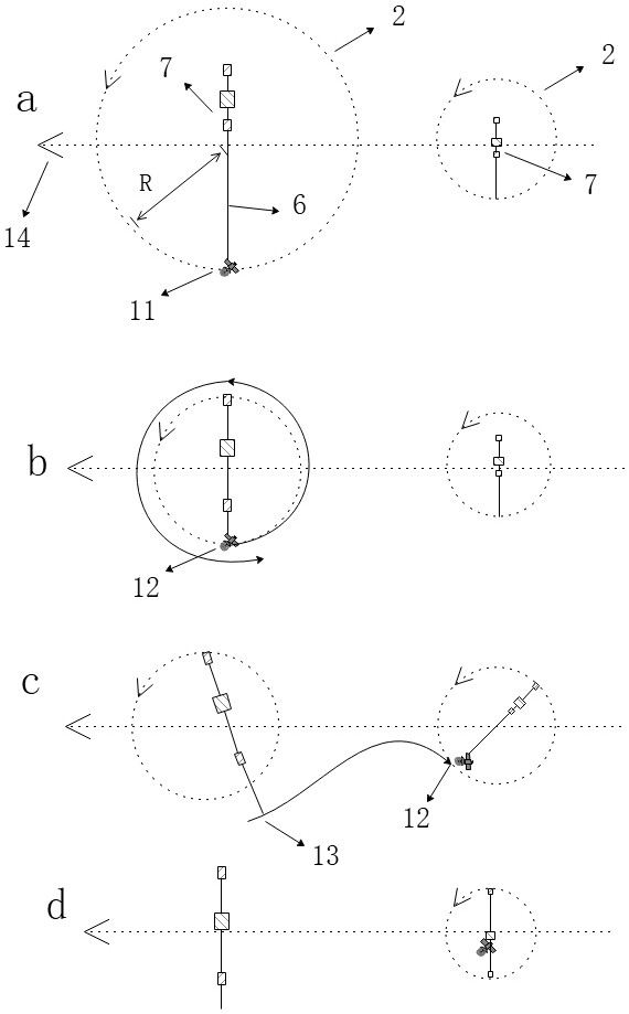 Cable turning system formation and ascending method thereof