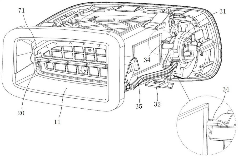 Air outlet device of automobile air conditioner