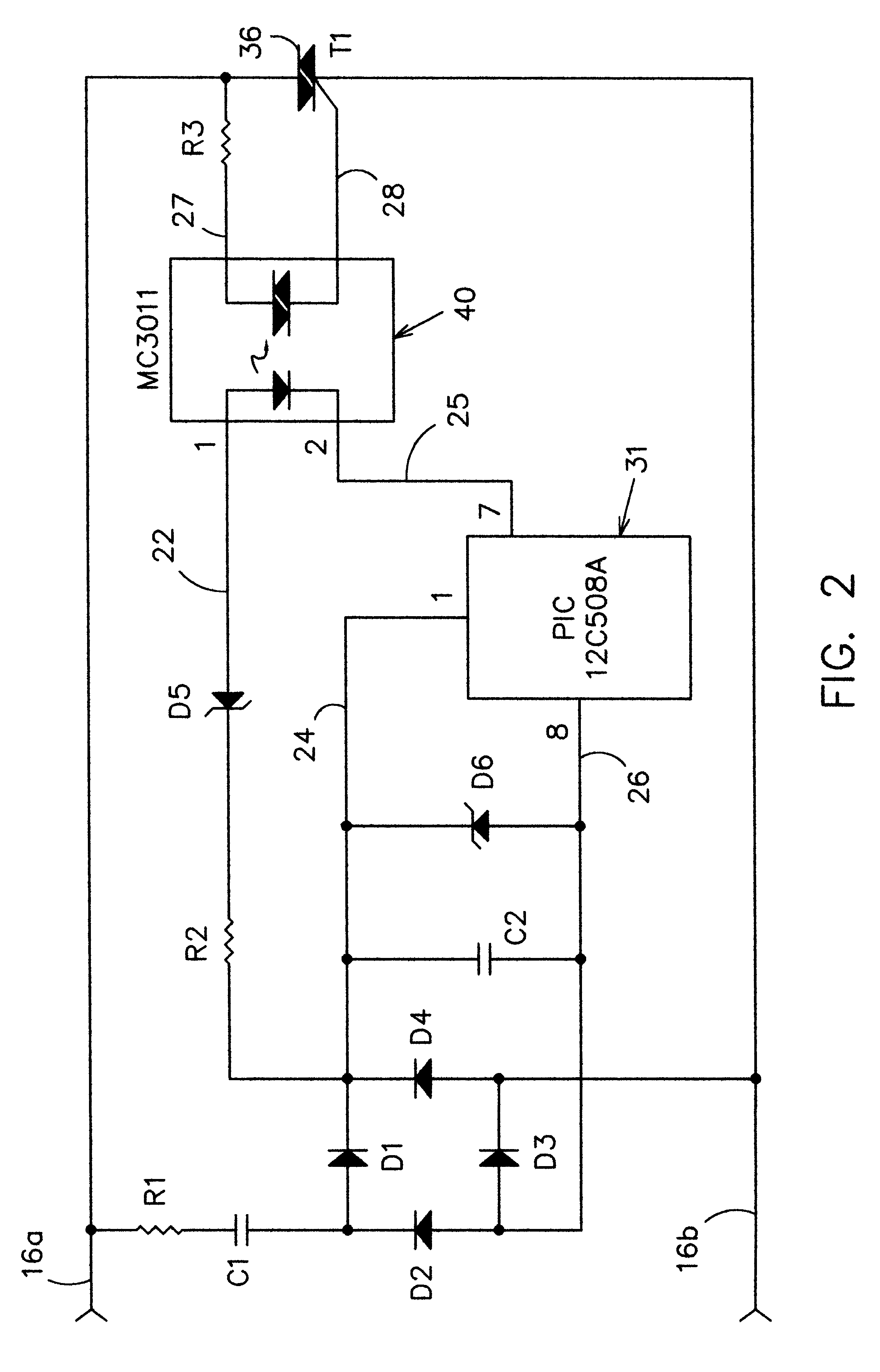 Microcomputer-controlled AC power switch controller and DC power supply method and apparatus