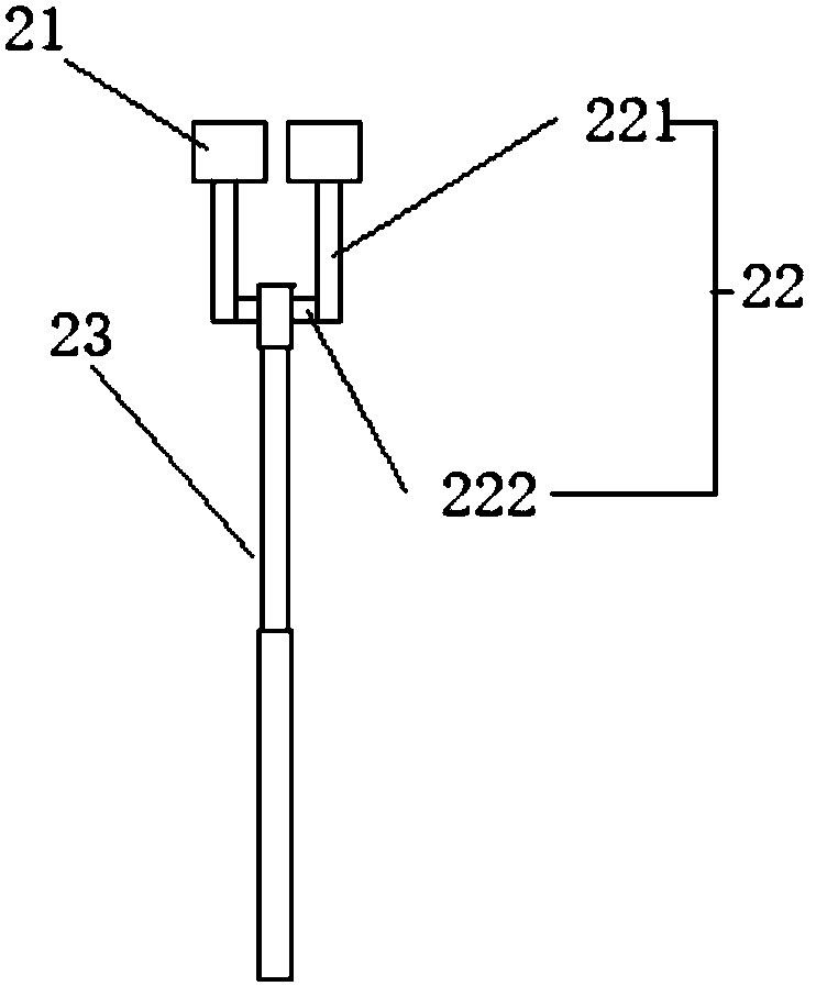 Paint brushing system for back of T-shaped elevator guide rail