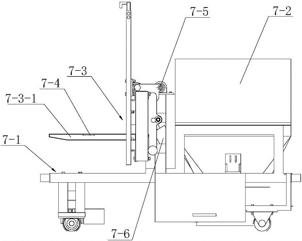 Full-automatic hoisting conveying system before organic garbage spray explosion treatment