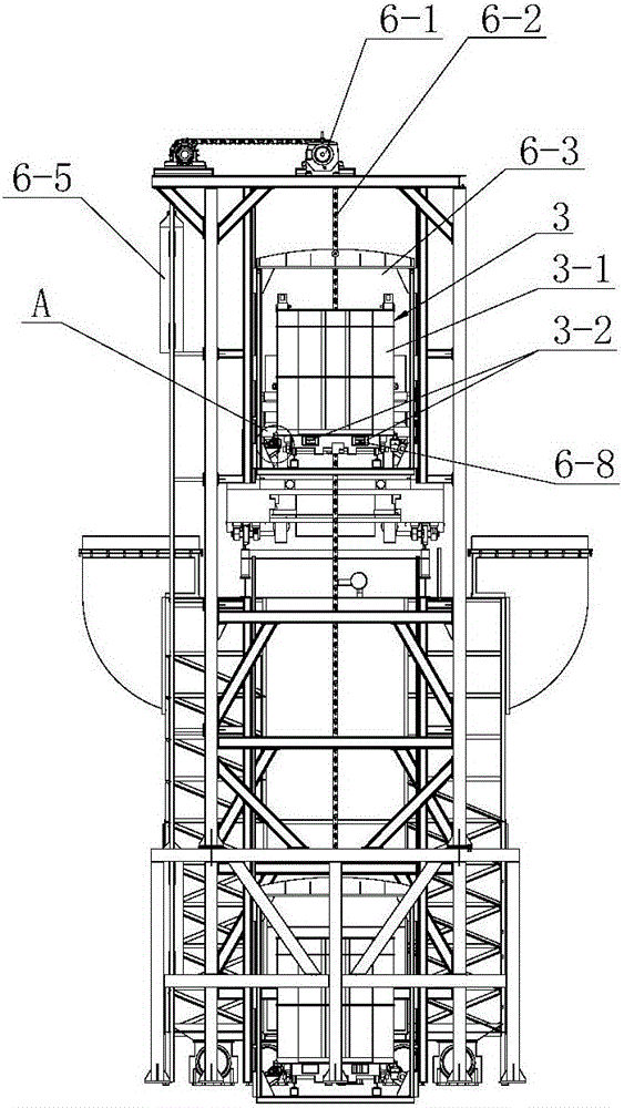 Full-automatic hoisting conveying system before organic garbage spray explosion treatment