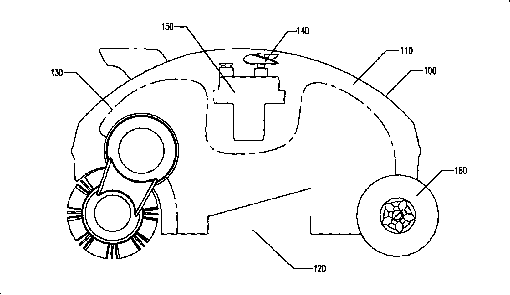 Water tank cleaning machine