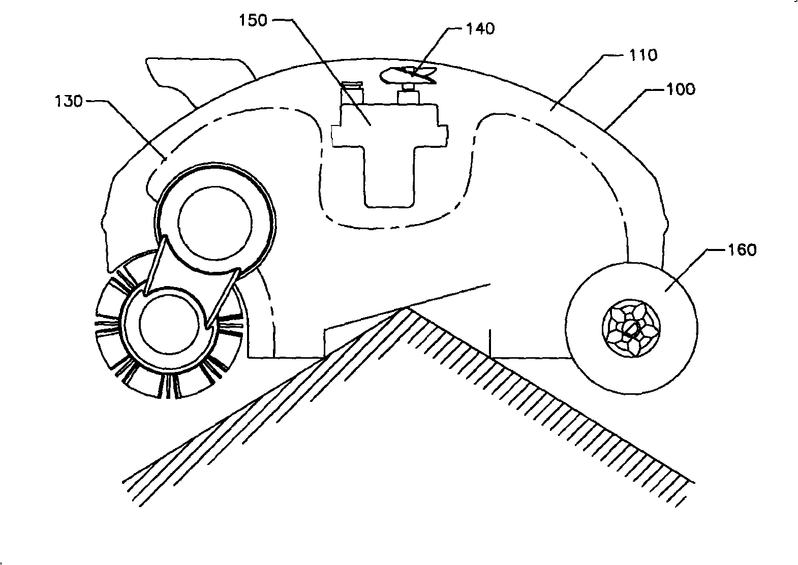 Water tank cleaning machine