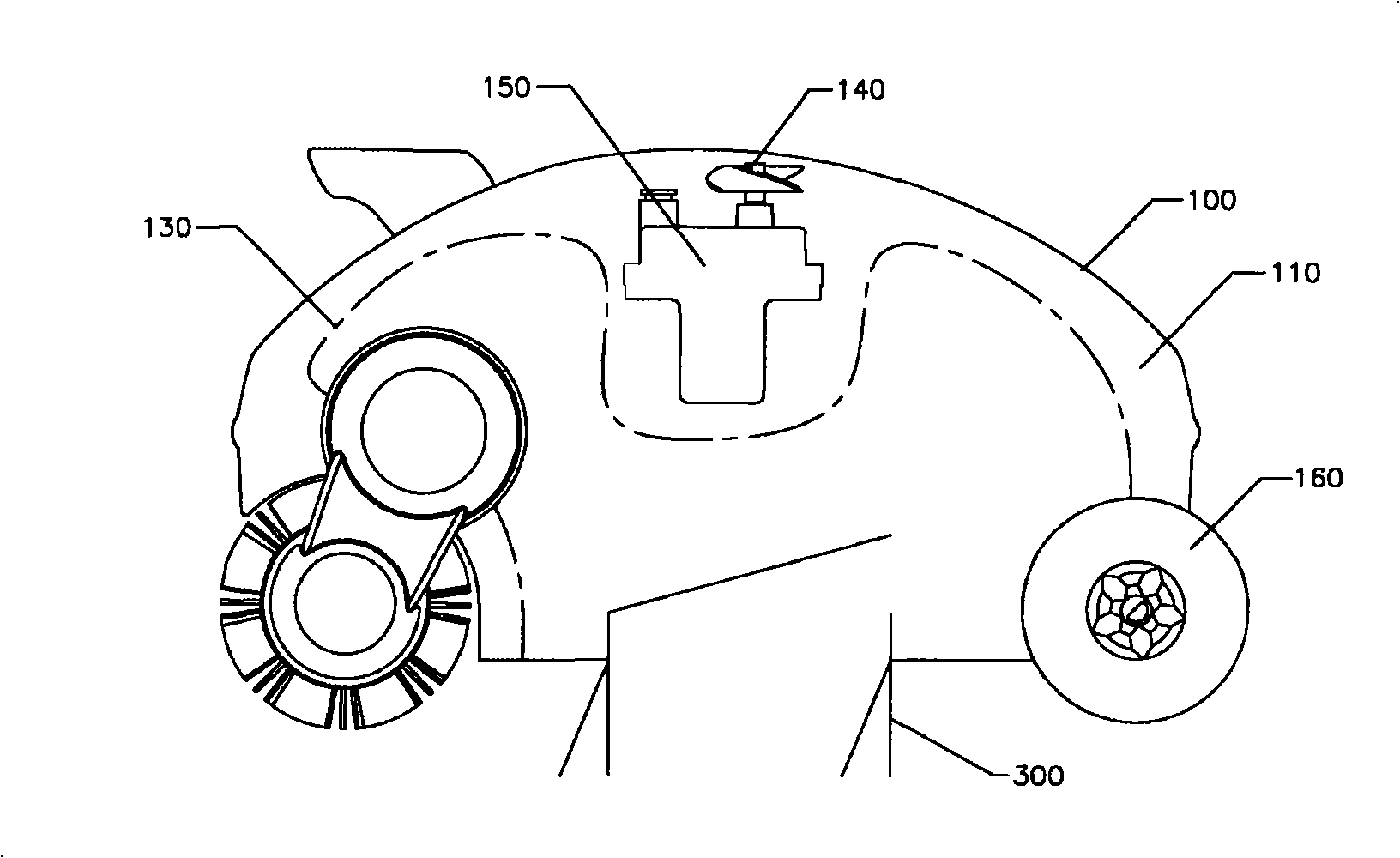 Water tank cleaning machine