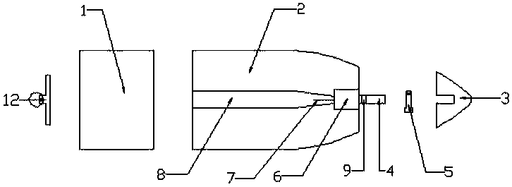 Non-broken-piece-type efficient and safe fire-extinguishing bullet