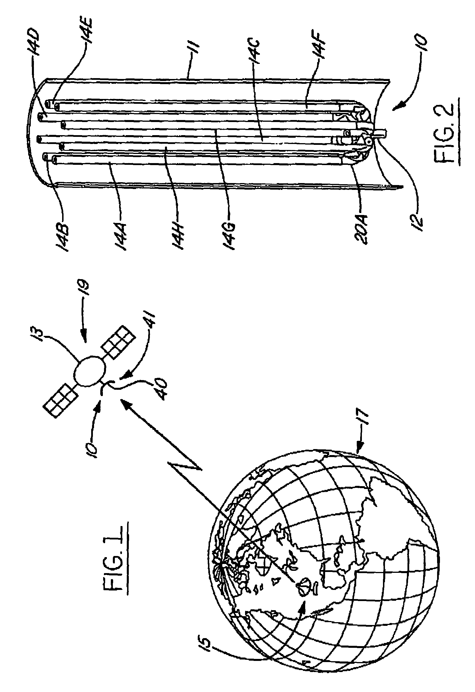 Deployable antenna with foldable resilient members