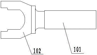 Clamping tool for transmission shaft spline shaft fork