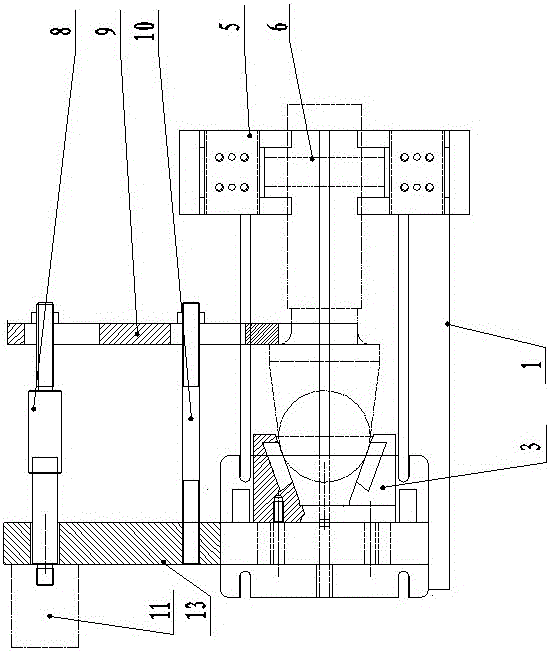 Clamping tool for transmission shaft spline shaft fork