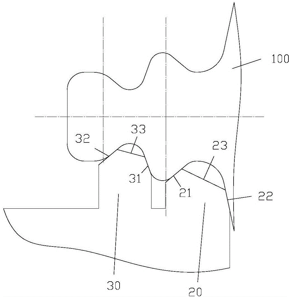 Blade tenon tooth positioning device