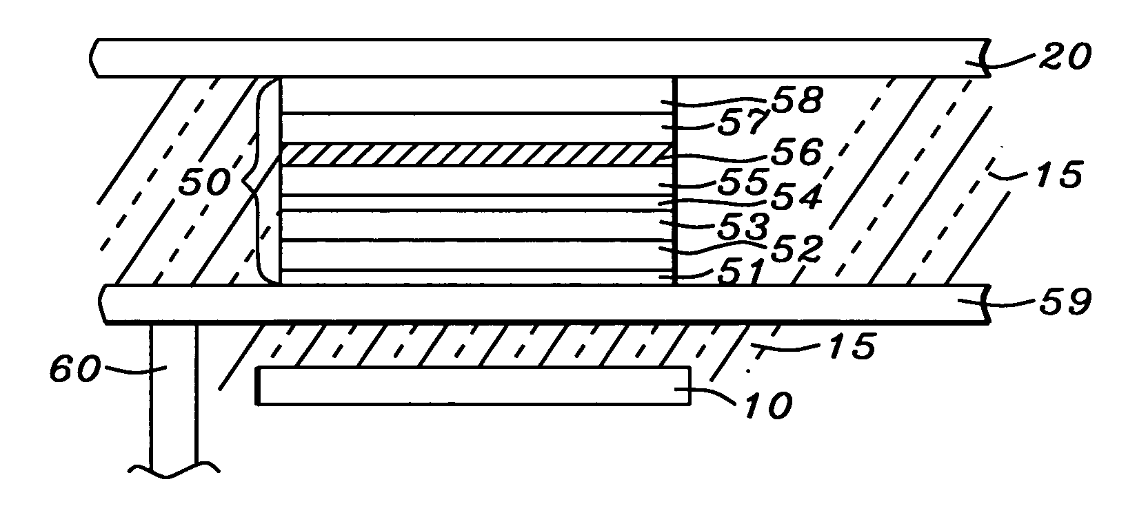 Magnetic random access memory array with thin conduction electrical read and write lines