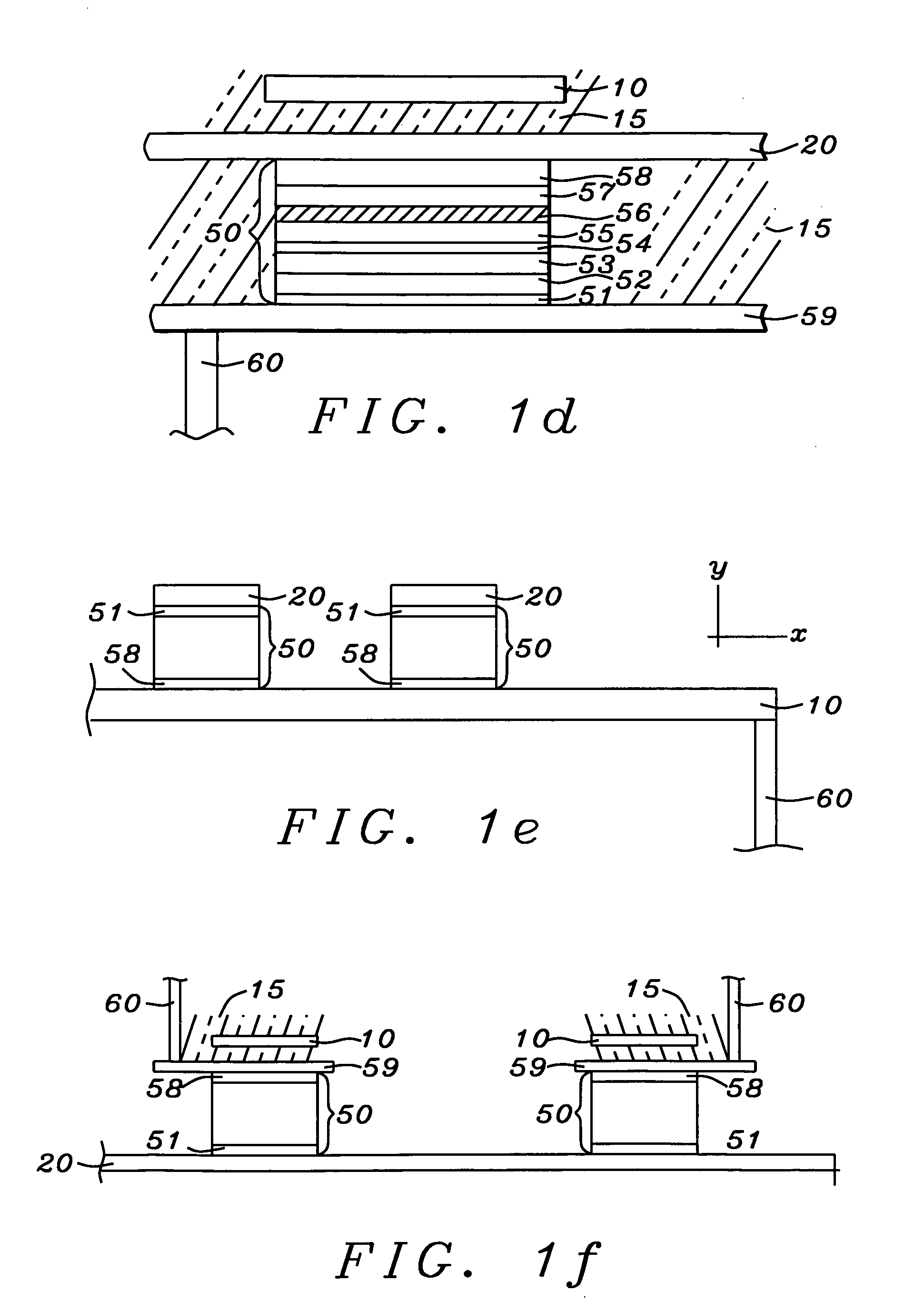 Magnetic random access memory array with thin conduction electrical read and write lines