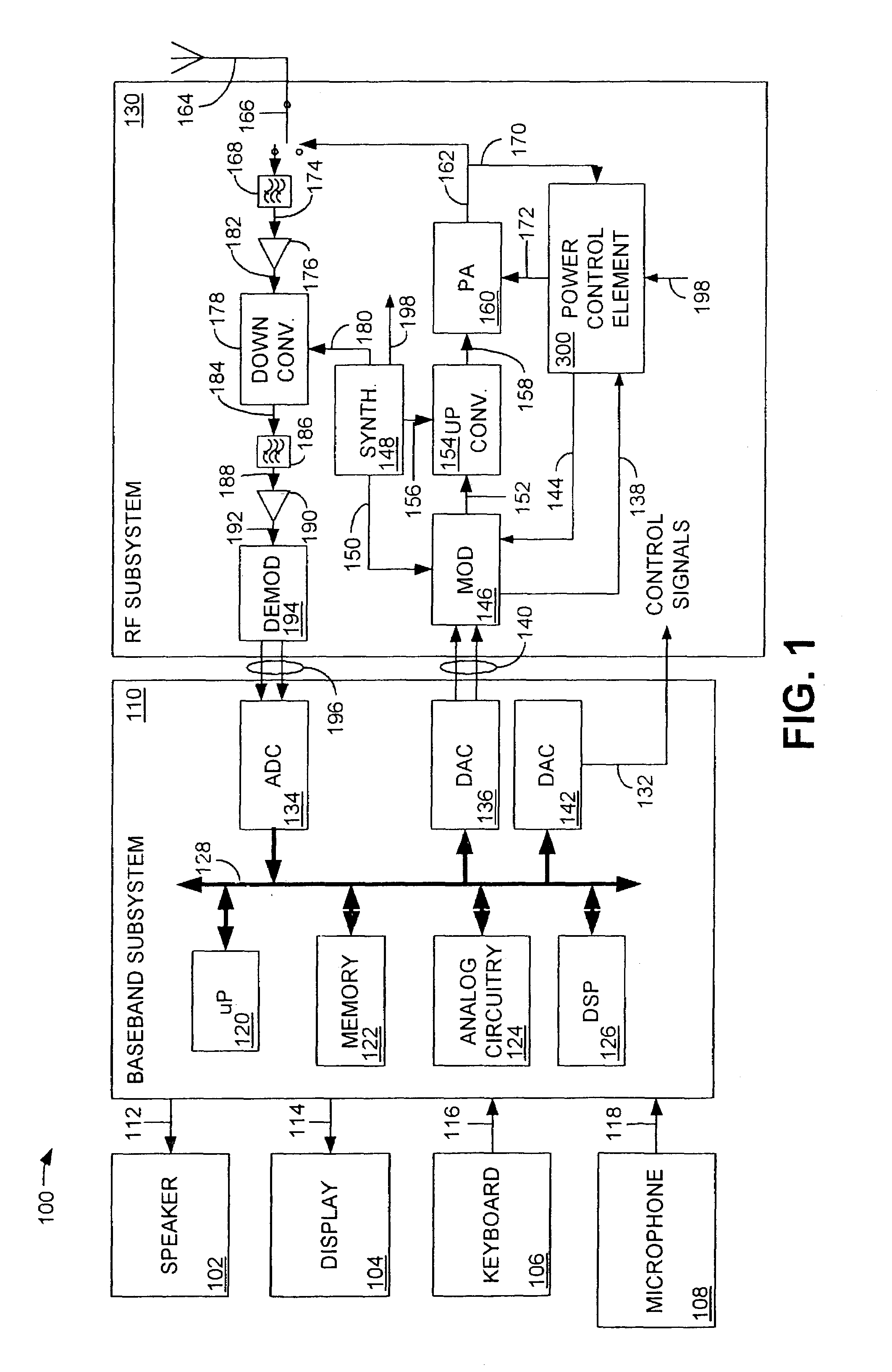 Continuous closed-loop power control system including modulation injection in a wireless transceiver power amplifier