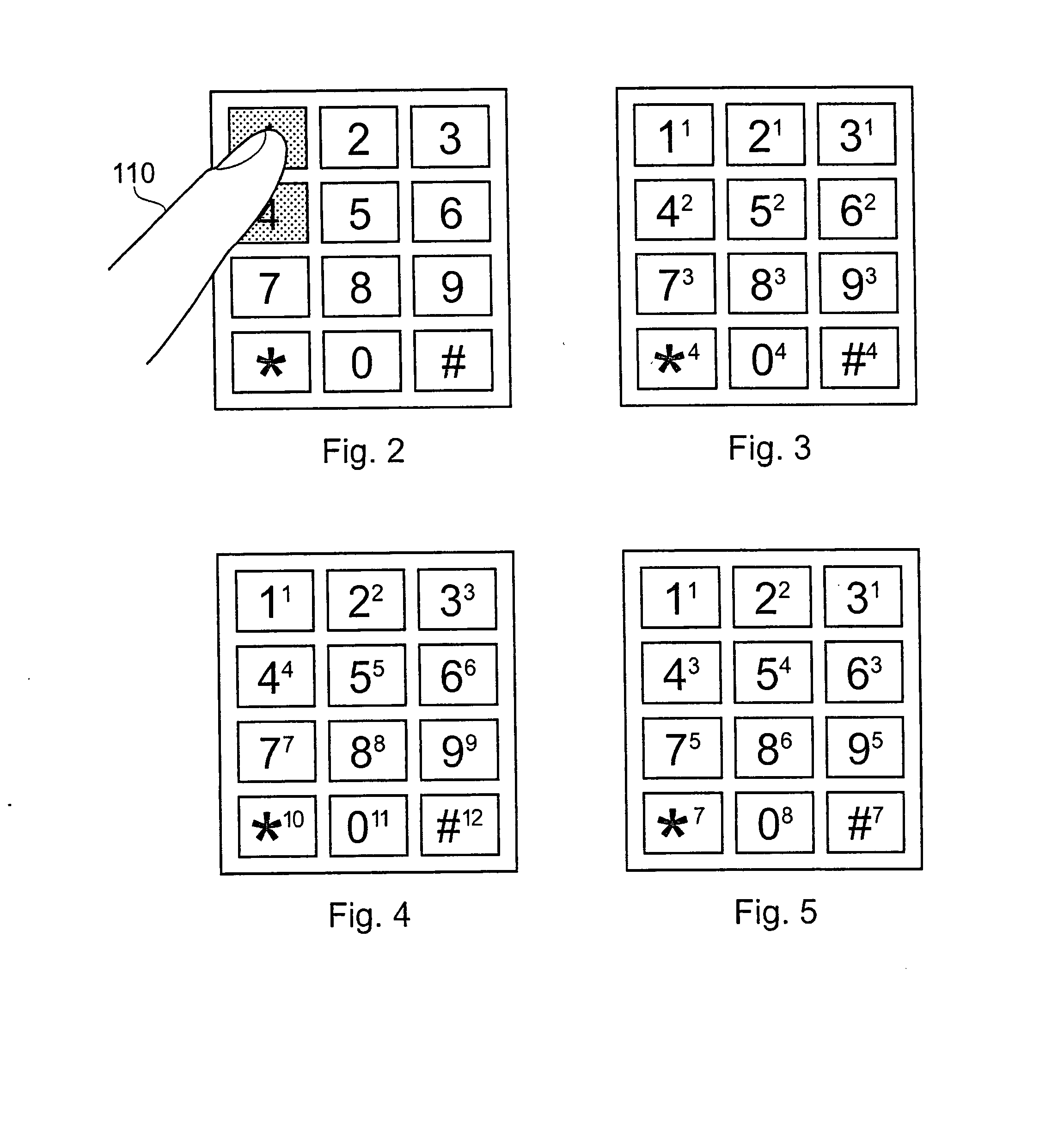 Capacitive Keyboard with Position Dependent Reduced Keying Ambiguity