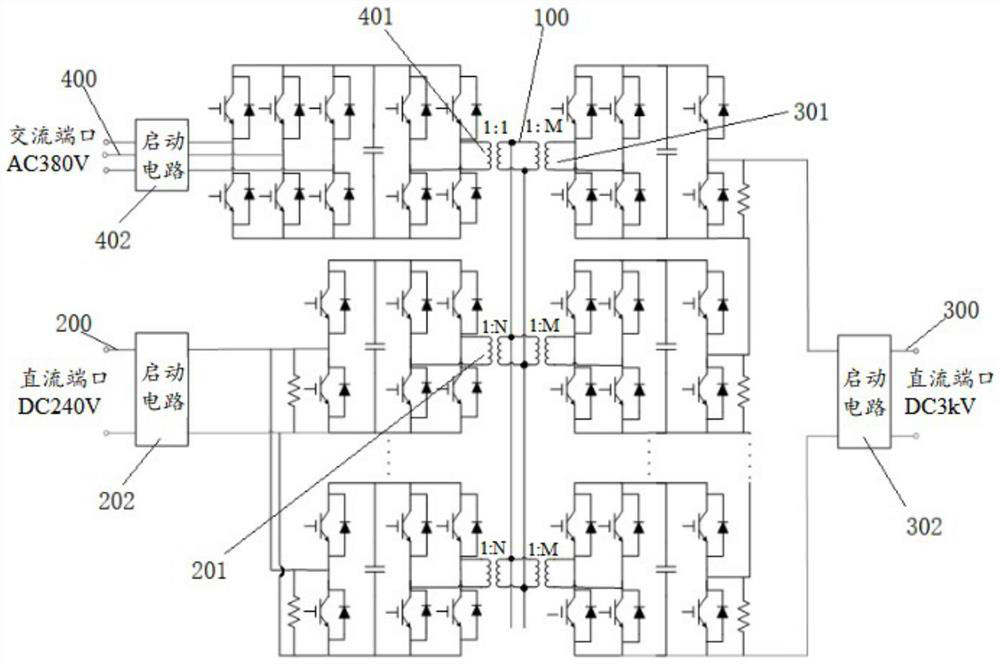 Three-port electric energy router device