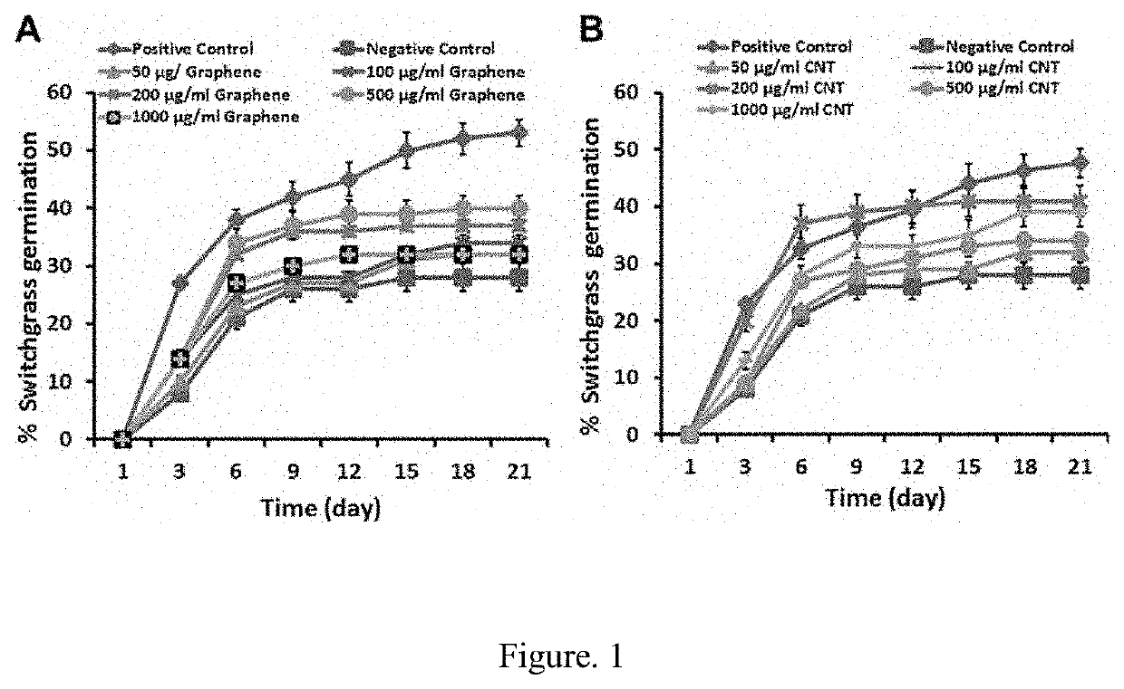 Method for reduction of salt stress symptoms during plant cultivation in saline conditions by application of carbon-based nanomaterials (CBN) to growth medium and applications of same