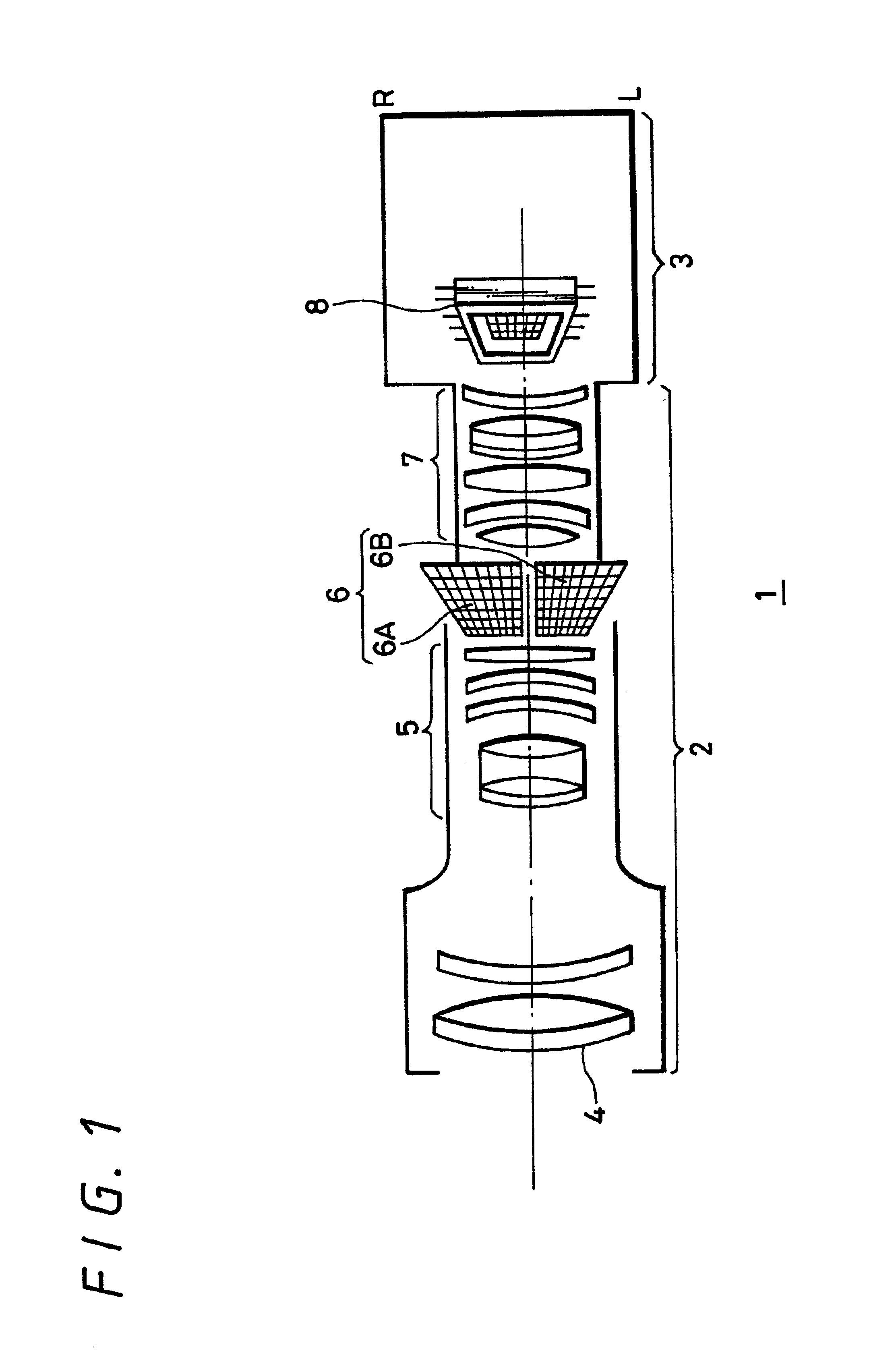 Stereoscopic zoom lens with shutter arranged between first and second lens groups