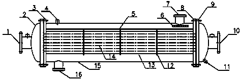 Horizontal-fin shell and tube heat exchanger