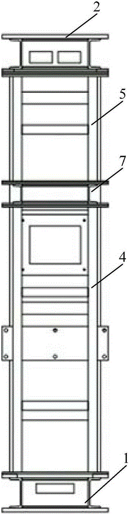 Automatic welding device installation rack for V-shaped groove of ship T-shaped material and lifting method for automatic welding device installation rack