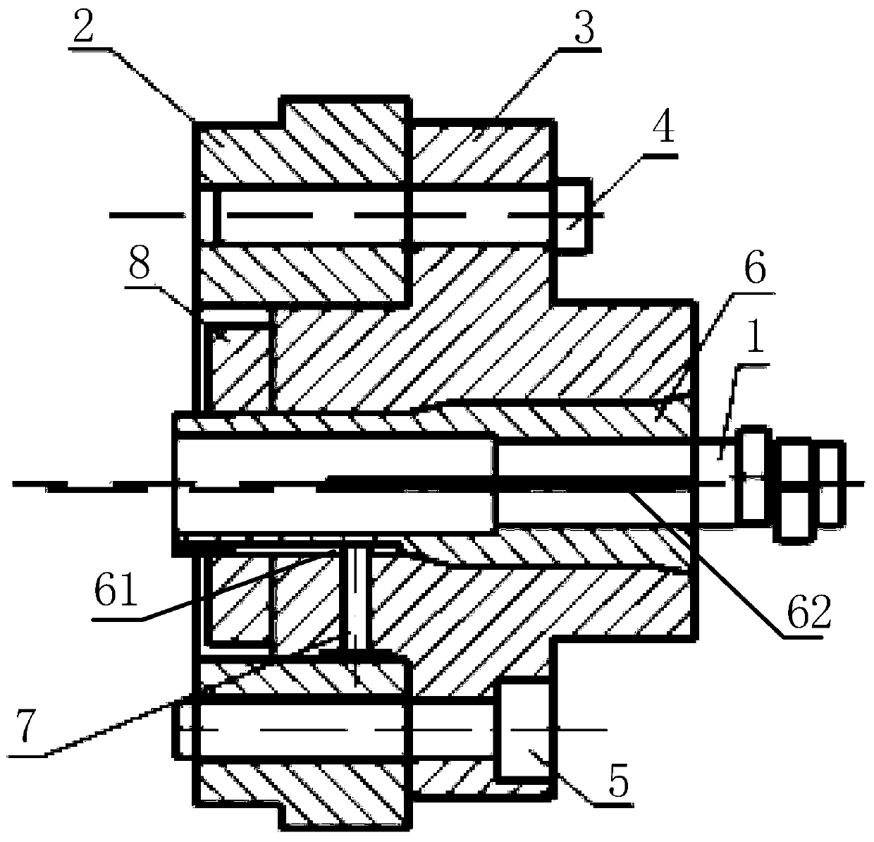 Eccentric shaft turning clamp device and machining method