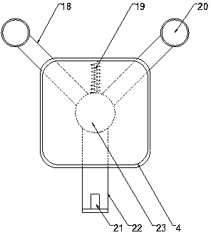 POS cash register base with rotating device