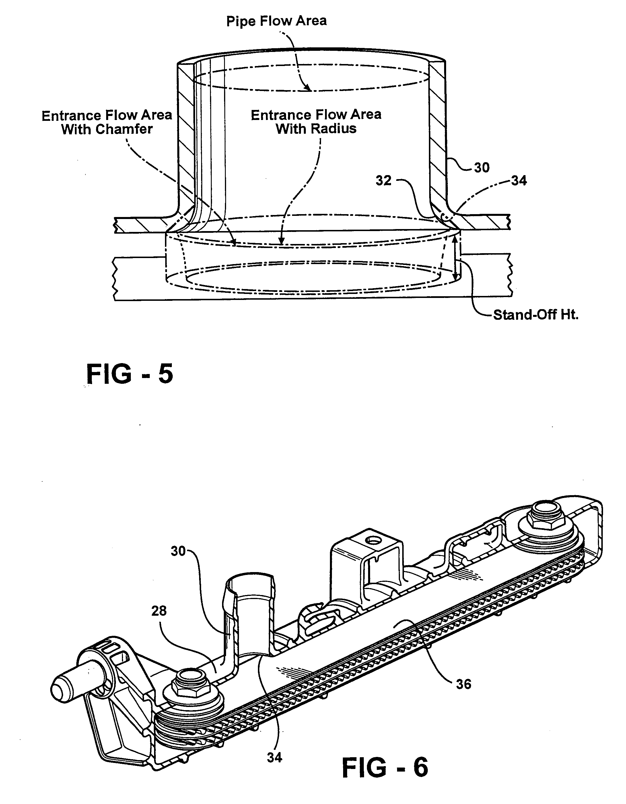 Sheet metal pipe geometry for minimum pressure drop in a heat exchanger