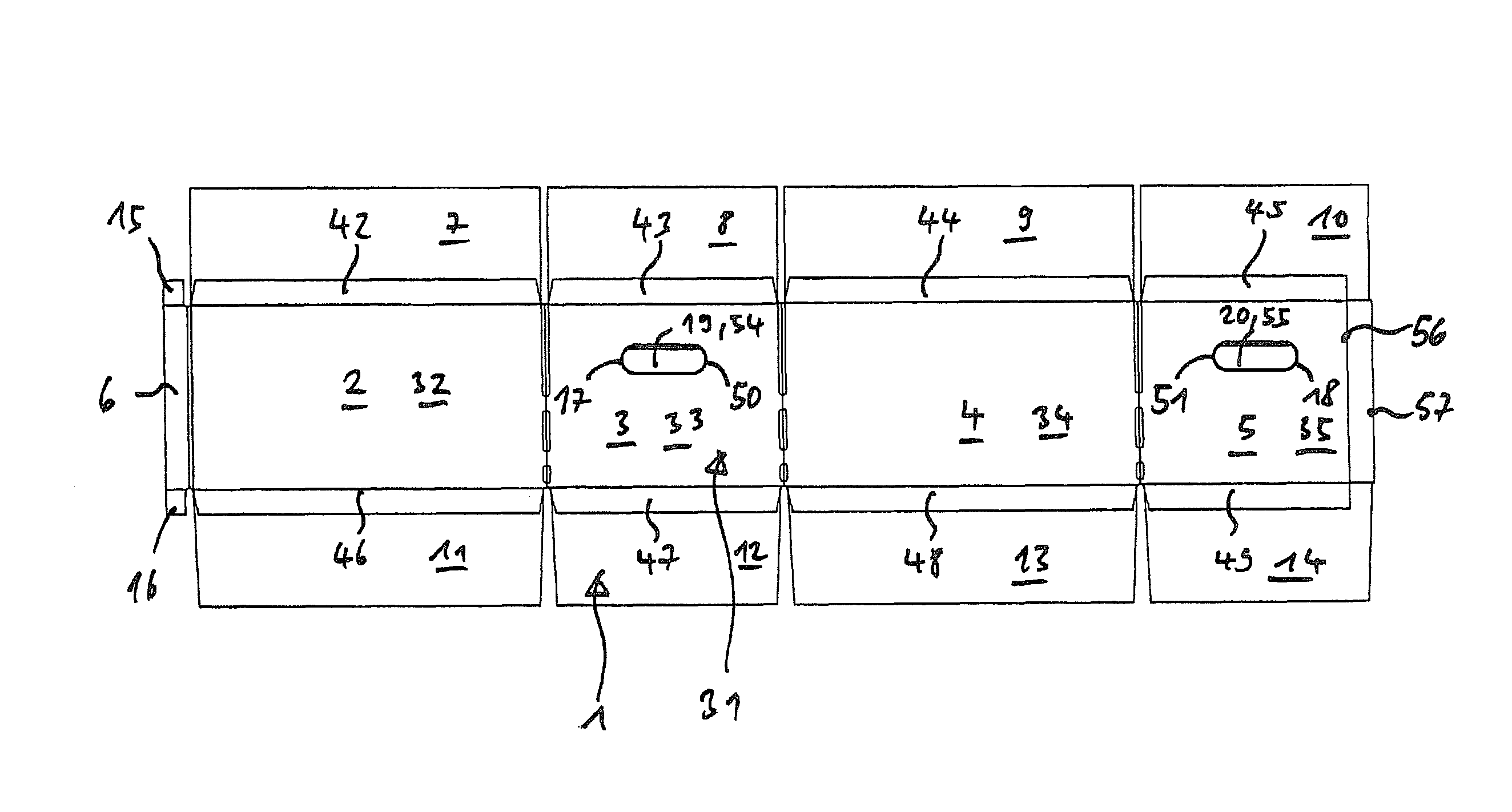 Folding box for receiving a group of containers