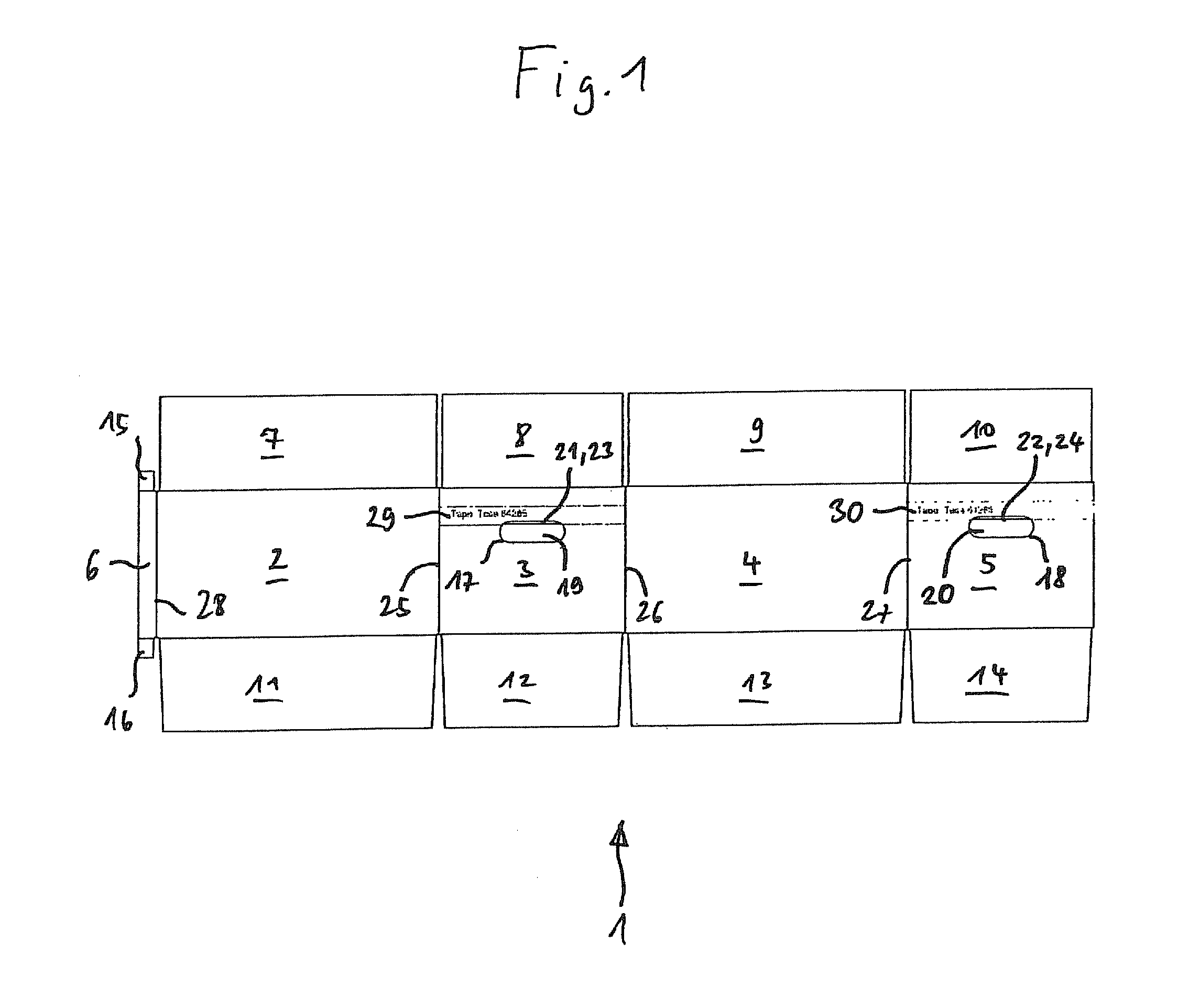 Folding box for receiving a group of containers