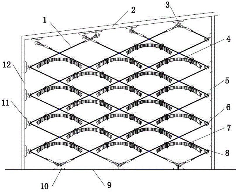 Tile hanging type exterior facade decoration curtain wall in pseudo-classic architecture and construction technology thereof