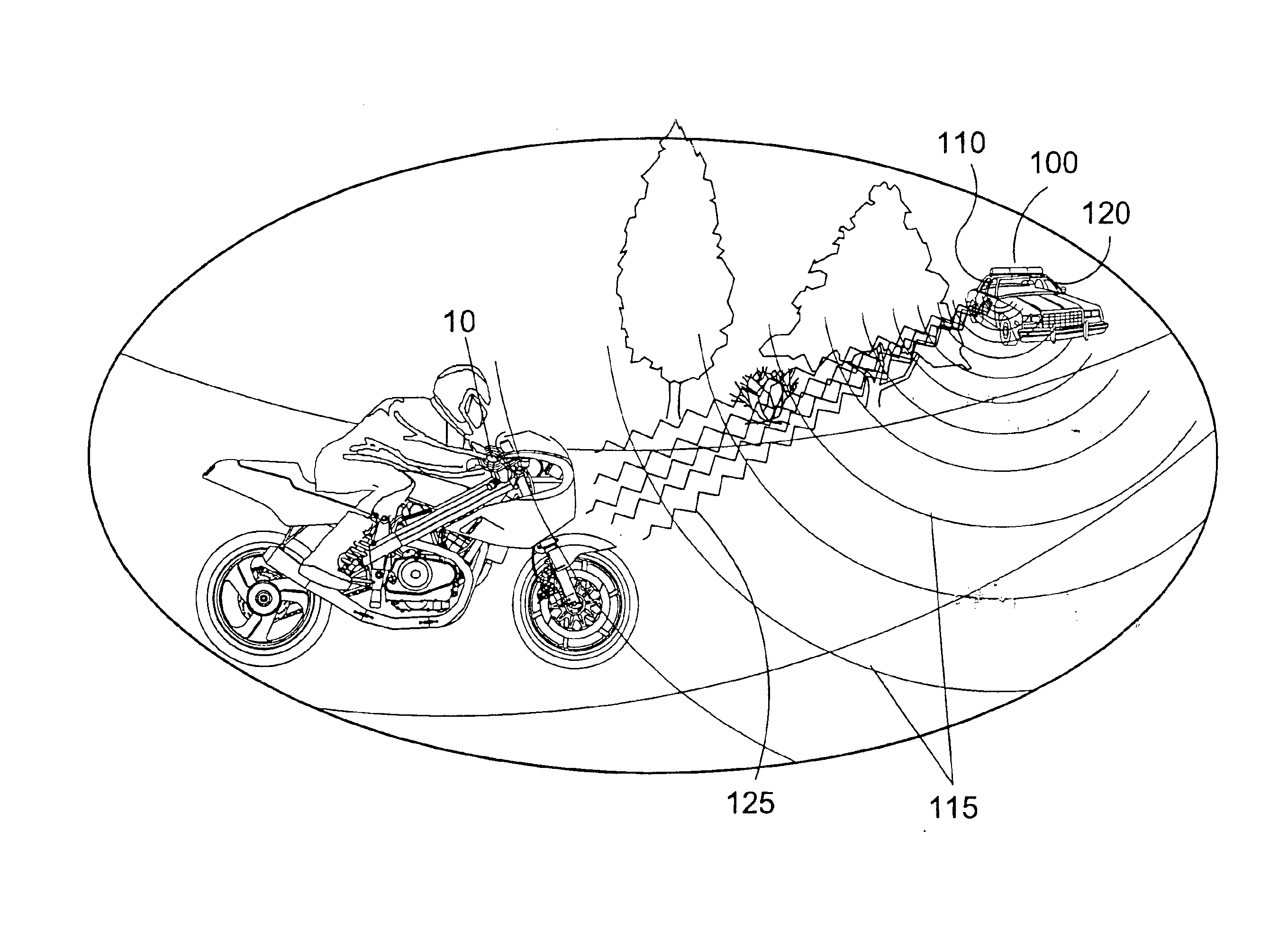 Wearable vibrating radar detection device