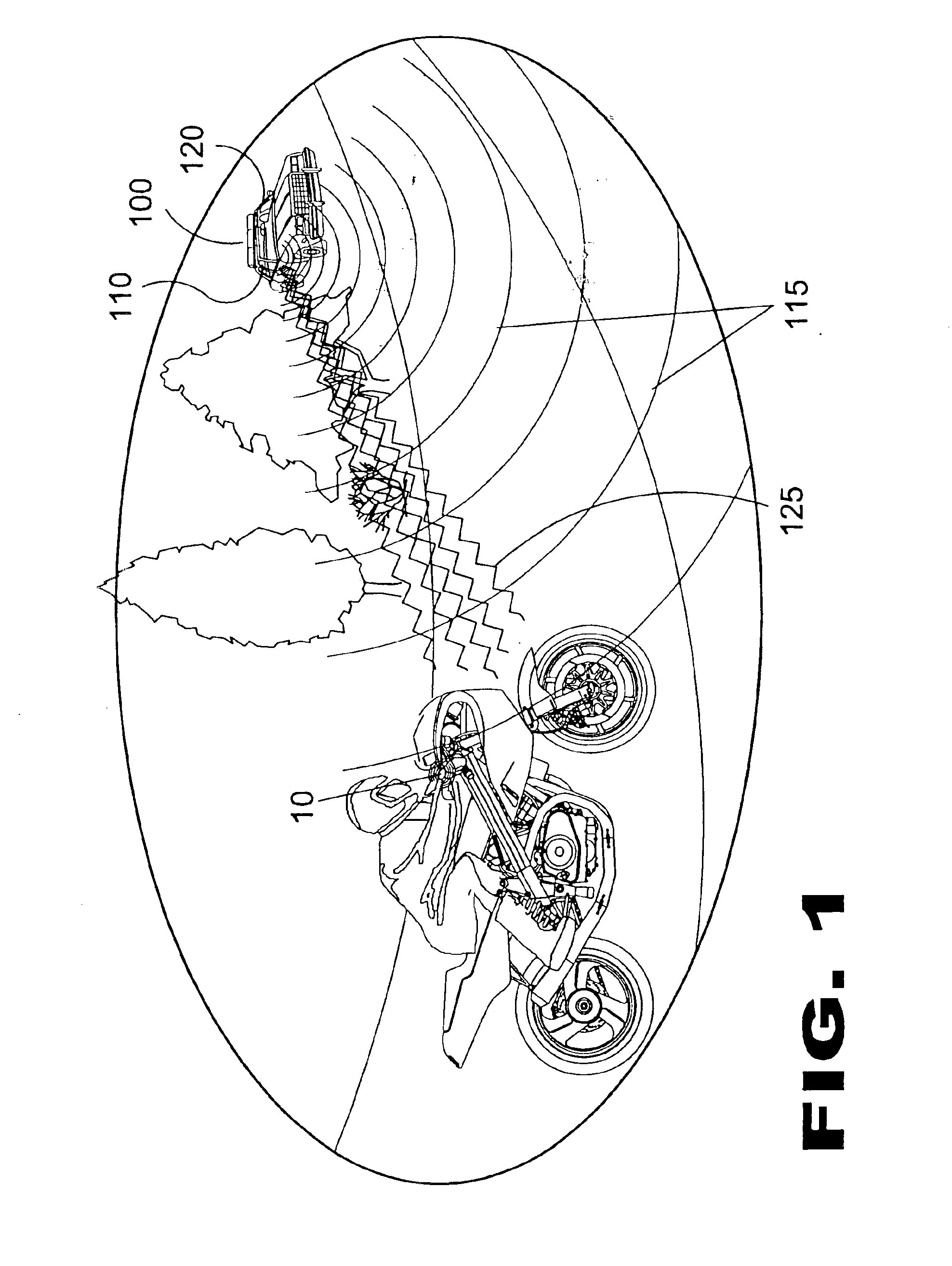 Wearable vibrating radar detection device