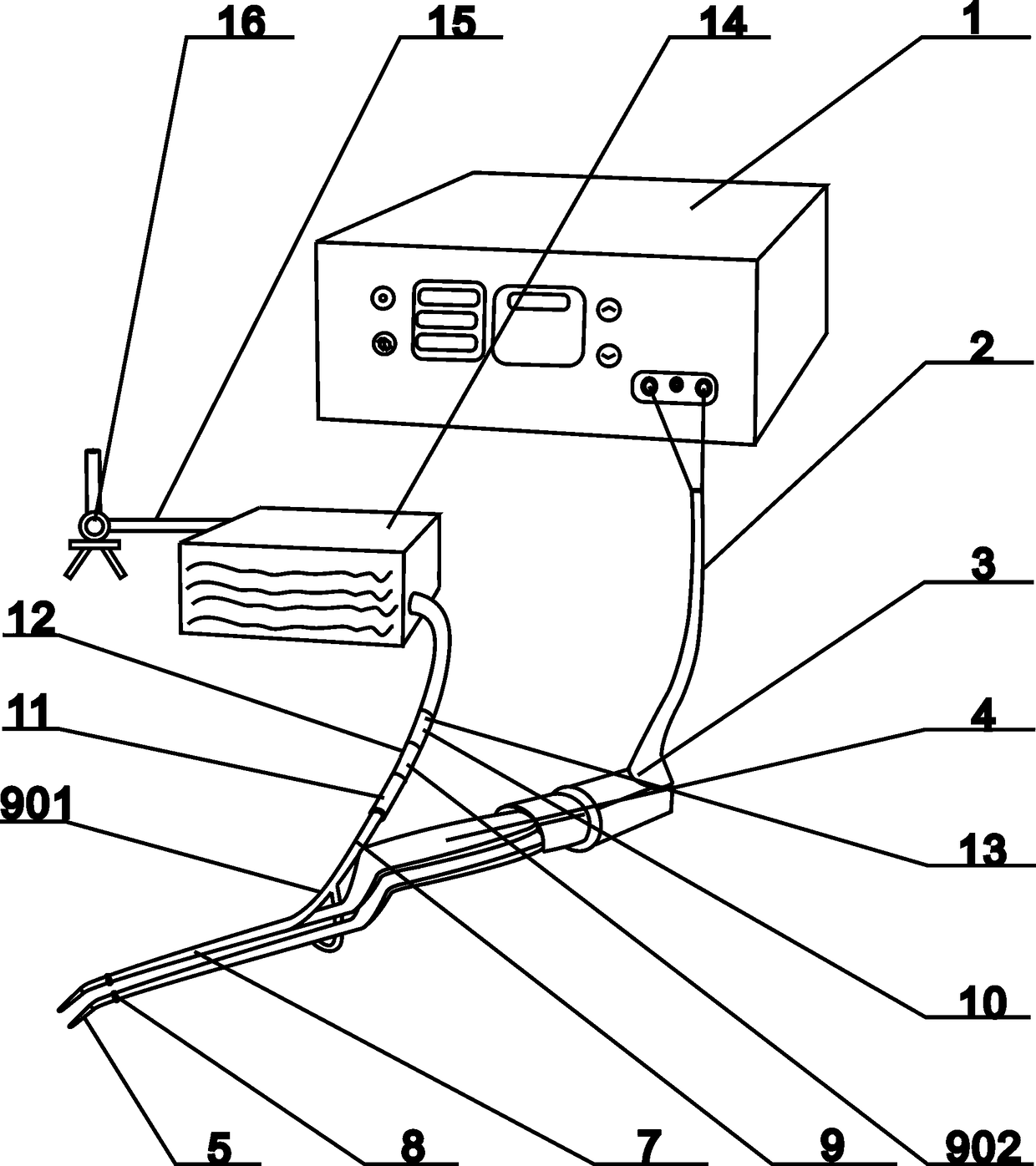 Smoke purification treatment device for bipolar forceps