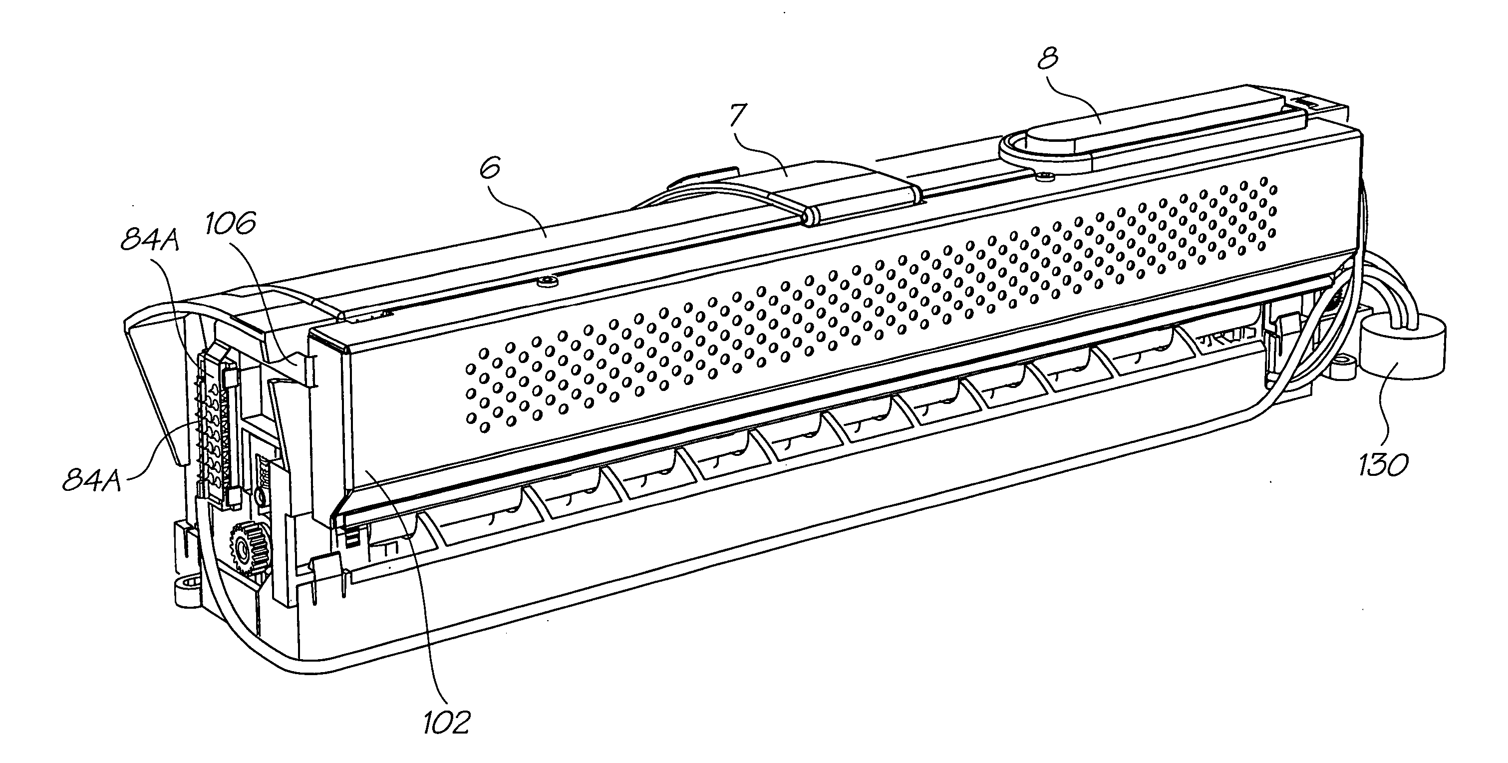 Inkjet printer cartridge with a compressed air port