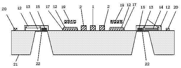 State-controllable symmetric thermoelectric MEMS microwave standing wave meter and preparation method thereof