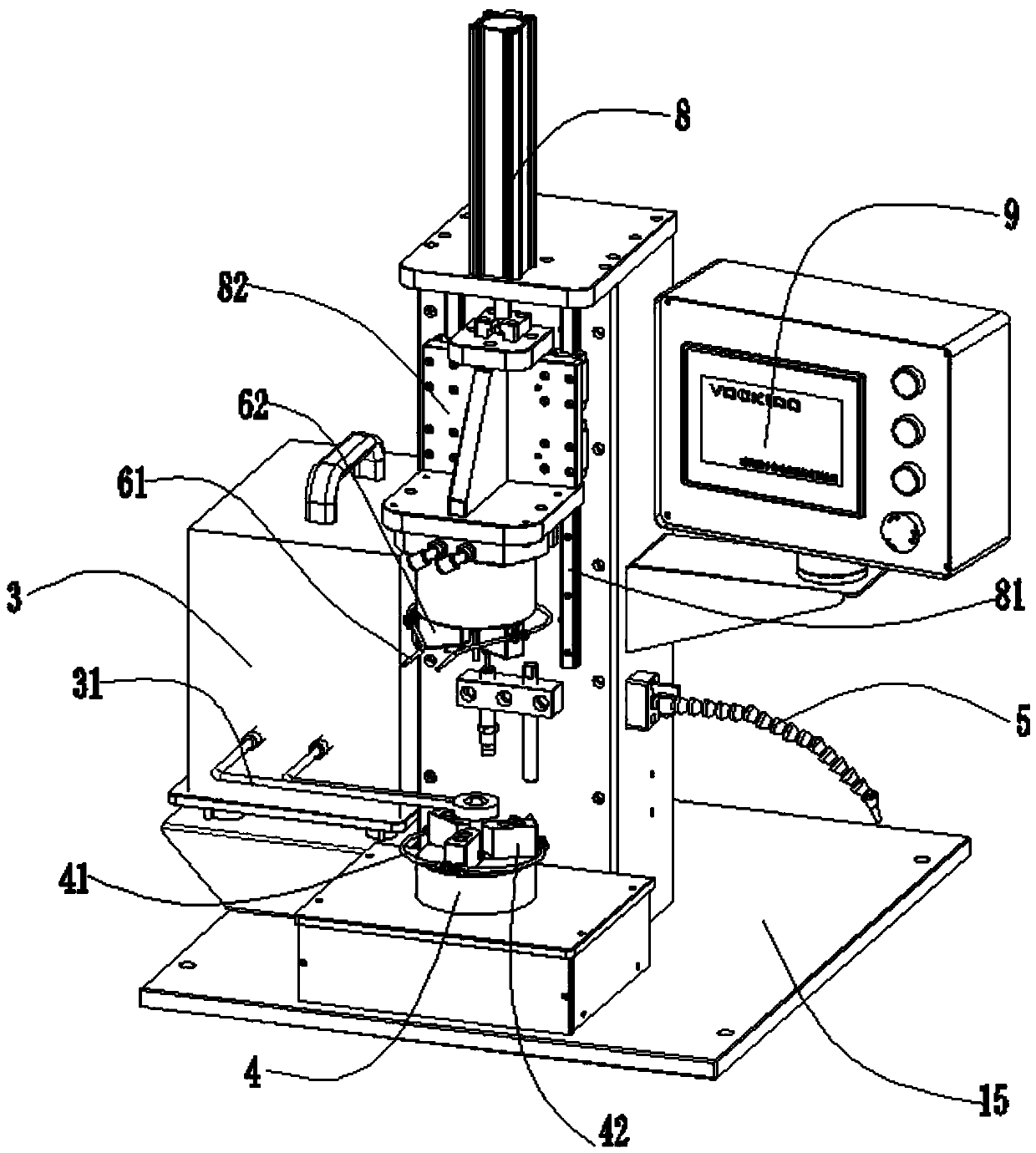 Semi-automatic knife handle brazing machine