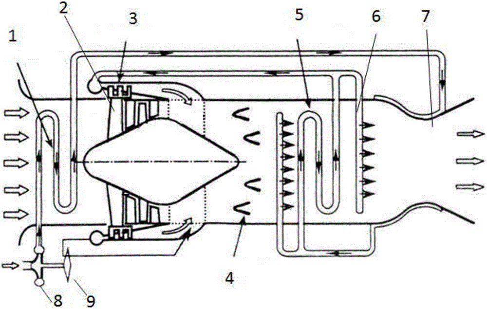 Air precooling compression aircraft engine and hypersonic velocity aircraft