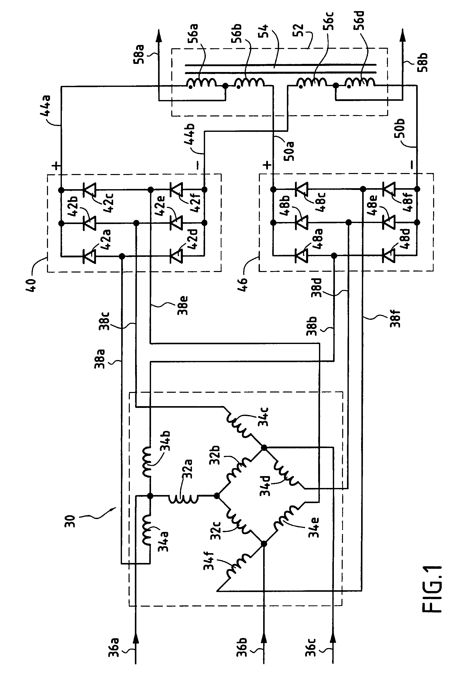 Autotransformer AC/DC converter